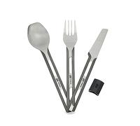 Esbit Titanbesteck, 3-Teilig, ultraleicht Juego de Cubiertos, Talla única, Gris