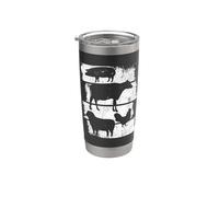 Esbozo de agricultura Ganadería campesina Vaso térmico de acero inoxidable de doble pared
