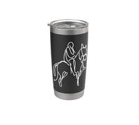 Esbozo de equitación Entrenamiento de caballos Vaso térmico de acero inoxidable de doble pared