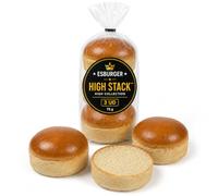 ESBURGER HIGH STACK ™ | Pan Brioche Alto para Hamburguesas Apiladas Pack 3 x 75g | Burger Bun High Miga Esponjosa | Panecillos Doble Smash, Triple Smash, BBQ y Street Food