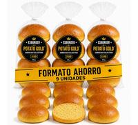 ESBURGER | POTATO GOLD™ - Pan Potato para Smash Burgers 80 g | Pack 3 x 80 grs | Burger Bun de Miga Amarilla y Esponjosa | Listo para Consumir | Ideal para Hamburguesas Americanas, BBQ y Street Food