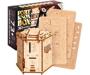 ESC WELT Juego de Rompecabezas 3D Fort Knox Box Pro - Pascua Caja de Rompecabezas de Madera 3 en 1 - Juego Rompecabezas de Acertijos - Puzle para Niños y Adultos - Juego Mental de Escape Room