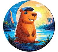 ESC WELT Puzzle de Madera Capybara 200 Piezas - Entretenimiento Mental Cautivador para Adolescentes y Adultos - Juguete Divertido y Respetuoso con el Medio Ambiente - Rompecabezas de Madera