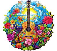 ESC WELT Puzzle de Madera Guitarra 200 Piezas - Entretenimiento Mental Cautivador para Adolescentes y Adultos - Juguete Divertido y Respetuoso con el Medio Ambiente - Rompecabezas de Madera