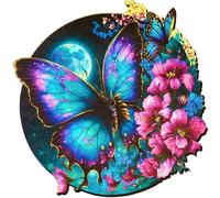 ESC WELT Puzzle de Madera Mariposa 300 Piezas - Entretenimiento Mental Cautivador para Adolescentes y Adultos - Juguete Divertido y Respetuoso con el Medio Ambiente - Rompecabezas de Madera