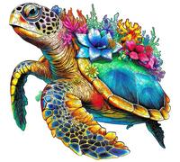 ESC Welt Puzzle de Madera Tortuga 500 Piezas - Entretenimiento Mental Cautivador para Adolescentes y Adultos - Juguete Divertido y Respetuoso con el Medio Ambiente - Rompecabezas de Madera