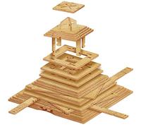 ESC Welt Quest Pyramid Constructor Puzle 3D para Adultos y Adolescentes - Juego de Rompecabezas de Madera 3 en 1 - Idea de Regalo de Caja de Rompecabezas - Pascua Rompecabezas de Madera 3D - Maqueta
