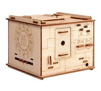ESC WELT Space Box - Caja Rompecabezas de Madera con Compartimentos Ocultos para Adolescentes y Adultos - Caja Secreta para Jugar en Familia - Caja Escape Room para Fanáticos de los Rompecabezas