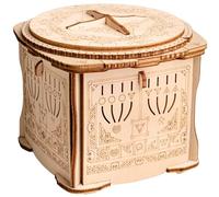 ESC Welt Wooden Secret Lock Box - Caja de Regalo Creativa - Juego de Caja de Madera en 3D - Juego de Rompecabezas de Caja de Regalo - Caja de Regalo para Adolescentes y Adultos - Rompecabezas