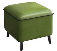 Escabel Tapizado 28x28x30cm, Escabel Reposapies Salon, Cuadrado Bajo Otomana Reposapiés, Escabel Reposapies con Asiento Acolchado, para Puerta Dormitorio Salón