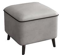 Escabel Tapizado 28x28x30cm, Escabel Reposapies Salon, Cuadrado Bajo Otomana Reposapiés, Escabel Reposapies con Asiento Acolchado, para Puerta Dormitorio Salón