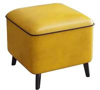 Escabel Tapizado 28x28x30cm, Escabel Reposapies Salon, Cuadrado Bajo Otomana Reposapiés, Escabel Reposapies con Asiento Acolchado, para Puerta Dormitorio Salón