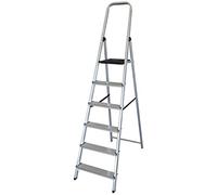Escalera Q-Connect De Aluminio 6Peldaños 1203X510X1895 Mm Peso Maximo 150 Kg En-131