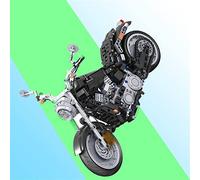 Escala 1:6 para Harley Black Motocicleta Ladrillos DIY Juguetes Bloques De Construcción Modelo Clásico Kits Coche Juguete Educativo para Regalo Niños