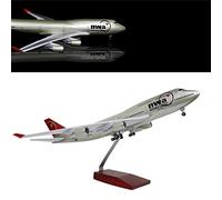Escala de avión, 24 Horas, 18 Pulgadas, Escala 1:130, Modelo American Northwest Boeing 747 con luz LED (Control táctil o de Sonido) para decoración o Regalo
