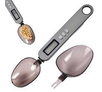 Escala de cuchara de medición, cuchara digital de alimentos, cucharas de alta precisión, herramienta de visualización con batería, cabezas intercambiables característica para leche en polvo, flour