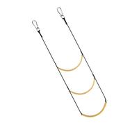 Escala de embarque Hogvinnatil para,Escalera de Cuerda de 3 peldaños para embarcación | Cuerda Auxiliar de atraco Ligero para Canoa, a Motor y Tabla de natación al Aire Libre