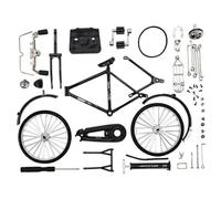 Escala de modelo de bicicletas de bricolaje, 51 piezas 1:10 Simulación Modelo de mini bicicletas de aleación retro, Mini bicicleta de arte de hierro con inflador y maletín Adorno de mesa Navidad