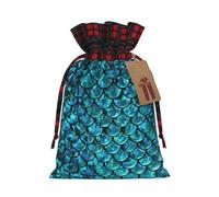 Escala de pescado. Bolsa de regalo de gran capacidad de 8.3 x 11.8 pulgadas con cordón para tus preciosos regalos de Halloween, 1 unidad
