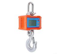 Escala digital de grúa de 1000 kg de capacidad con gran pantalla LCD retroiluminada, báscula colgante electrónica portátil para sitio de construcción de almacén industrial, carcasa de aleación de