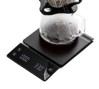 Escala digital - Escala de café profesional de 0.01 g de precisión con temporizador incorporado | Cuenco impermeable para elaboración de cerveza, de café y prensa francesa | Pantalla táctil