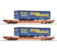 Escala H0 Roco 6600064-2-tlg. Set: Vagón T5, Wascosa Camión Walter Nuevo Ovp