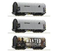 Escala H0 Roco 76054 3-tlg. Set: Vagñon Lona Corrediza, Captrain Nuevo Emb.orig