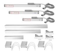 Escala lineal de precisión Regla de lectura digital de aleación de aluminio de alta precisión para máquina de torno Pantalla JCS900 2AE 3AE con múltiples opciones de carrera (Carrera 0-100 mm 0-400