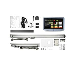 Escala Lineal, SDS2MS 2 Eje DRO Conjunto digital Readou Con Kit 2pcs Escala lineal 5U Longitud 120 mm for 1020mm for torno Molino Cnc Máquina(2 axis dro set 5um)