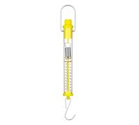 Escala mecánica profesional tipo cilindro que mide de 1 N a 50 N, ideal para estudiantes, ciencias, aula, educación, cilindro amarillo, dinamómetro de equilibrio de resorte