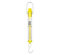 Escala mecánica profesional tipo cilindro que mide de 1 N a 50 N, ideal para estudiantes, ciencias, aula, educación, cilindro amarillo, dinamómetro de equilibrio de resorte