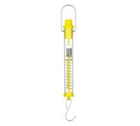 Escala mecánica profesional tipo cilindro que mide de 1 N a 50 N, ideal para estudiantes, ciencias, aula, educación, cilindro amarillo, dinamómetro de equilibrio de resorte