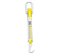 Escala mecánica profesional tipo cilindro que mide de 1 N a 50 N, ideal para estudiantes, ciencias, aula, educación, cilindro amarillo, dinamómetro de equilibrio de resorte