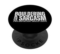 Escalada de pared divertida Boulder y Sarcasmo PopSockets PopGrip Adhesivo