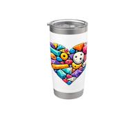 Escalada En Bloque Y Presas En Forma De Corazón Para La Vaso térmico de acero inoxidable de doble pared