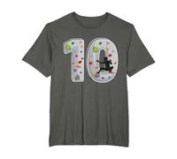 Escalada en roca de 10 años 10 cumpleaños Aventuras Escalador Camiseta