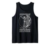 Escalada Hombre Vitruvio Divertido Leonardo Da Vinci Escalador Camiseta sin Mangas
