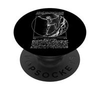 Escalada Hombre Vitruvio Divertido Leonardo Da Vinci Escalador PopSockets PopGrip Adhesivo