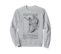 Escalada Hombre Vitruvio Divertido Leonardo Da Vinci Escalador Sudadera