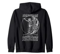 Escalada Hombre Vitruvio Divertido Leonardo Da Vinci Escalador Sudadera con Capucha