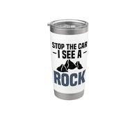 Escalada Parar el coche vio a un geólogo escalador de rocas Vaso térmico de acero inoxidable de doble pared