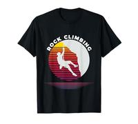 Escalada Puesta Del Sol Retro Extreme Boulder Años 80 Camiseta