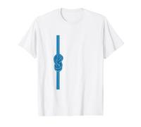 Escalada Vela Figura Ocho Nudos Montañismo Cuerda Azul Camiseta gráfica económica, Hombre, Blanco, S