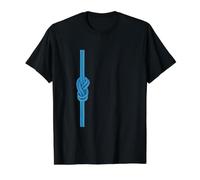 Escalada Vela Figura Ocho Nudos Montañismo Cuerda Azul Camiseta gráfica económica, Hombre, Negro, S