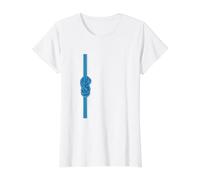 Escalada Vela Figura Ocho Nudos Montañismo Cuerda Azul Camiseta gráfica económica, Mujer, Blanco, XL
