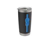 Escalada Vela Figura Ocho Nudos Montañismo Cuerda Azul Vaso térmico de acero inoxidable de doble pared