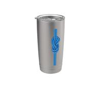 Escalada Vela Figura Ocho Nudos Montañismo Cuerda Azul Vaso térmico de acero inoxidable de doble pared