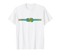 Escalada Vela Figura Ocho Nudos Montañismo Cuerda Verde Camiseta gráfica económica, Hombre, Blanco, S
