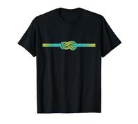 Escalada Vela Figura Ocho Nudos Montañismo Cuerda Verde Camiseta gráfica económica, Hombre, Negro, S