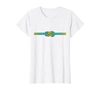 Escalada Vela Figura Ocho Nudos Montañismo Cuerda Verde Camiseta gráfica económica, Mujer, Blanco, L
